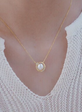 珍珠吊坠配件 s925纯银含项链 星星套链 diy项坠空托手工制作饰品