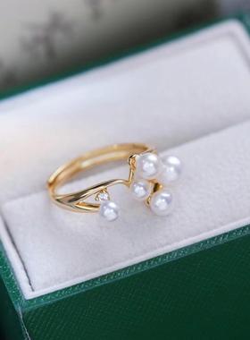 s925纯银DIY手工制作珍珠戒指