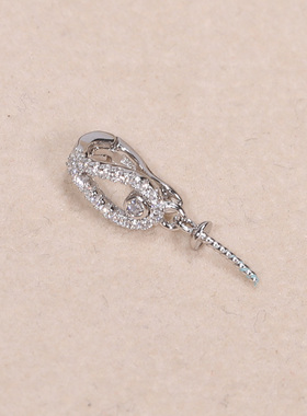 DIY手工制作珍珠项坠不含珍珠多功能吊坠银饰 s925纯银吊坠配件