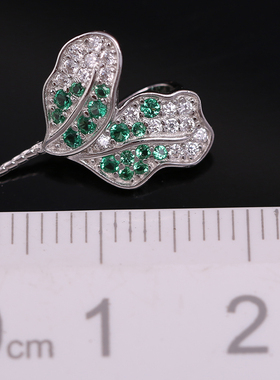 DIY手工制作珍珠项坠不含珍珠绿锆分色萝卜吊坠银饰 s925纯银配件