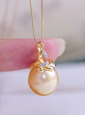 DIY手工制作珍珠项坠不含珍珠分色吊坠银饰 s925纯银吊坠空托配件