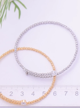 s925纯银银饰手镯配件珍珠饰品diy手工制作开口手环空托配9-11mm