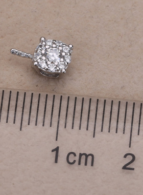 DIY手工制作珍珠项坠不含珍珠单个吊坠银饰 s925纯银吊坠配件