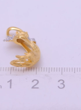 DIY手工制作珍珠项坠吊坠银饰 s925纯银挂坠半成品分色猫咪配件
