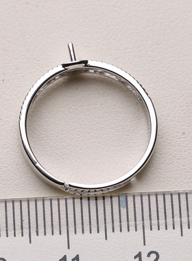 diy可调节蕾丝珍珠银配件戒指环