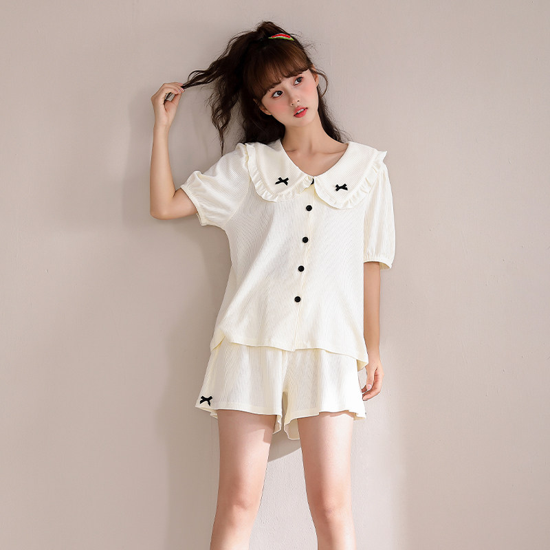 2022年甜美夏季纯棉短袖可爱风睡裙 黛梦思睡衣/家居服套装