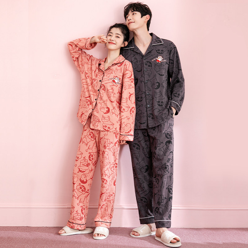 蜡笔小新2022年新款春秋纯棉薄睡衣 黛梦思睡衣/家居服套装