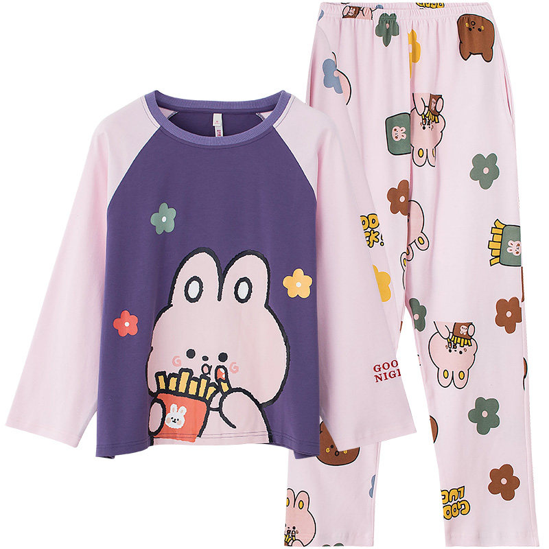 小熊奶黄包联名春秋季纯棉长袖睡衣 黛梦思睡衣/家居服套装