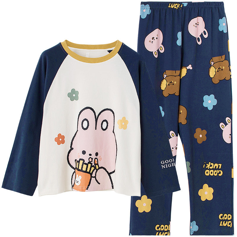 小熊奶黄包联名春秋季纯棉长袖睡衣 黛梦思睡衣/家居服套装