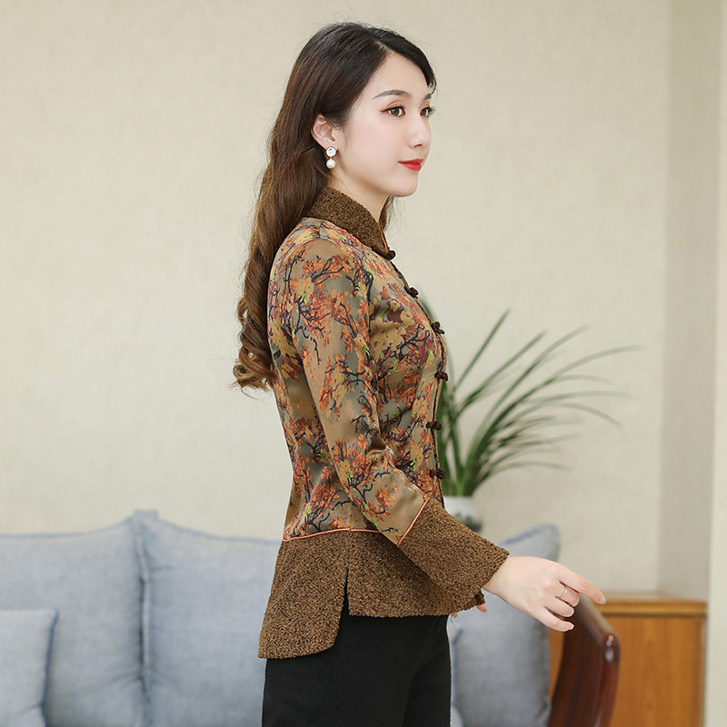 如意风冬季唐装中国风小棉袄旗袍 如意风凤姿上衣