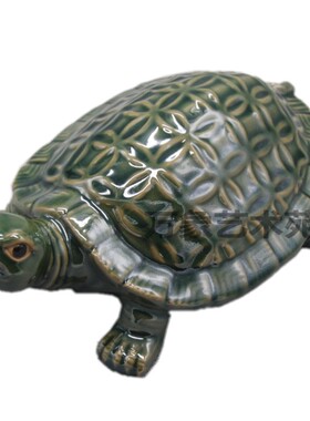 陶瓷镇宅假山喷水造景配件金钱龟