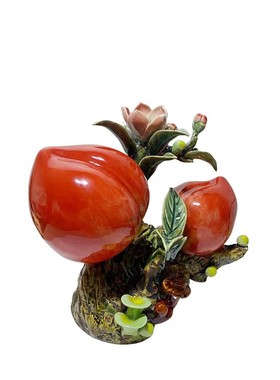 石湾摆件长寿安康桃仙桃水果陶瓷