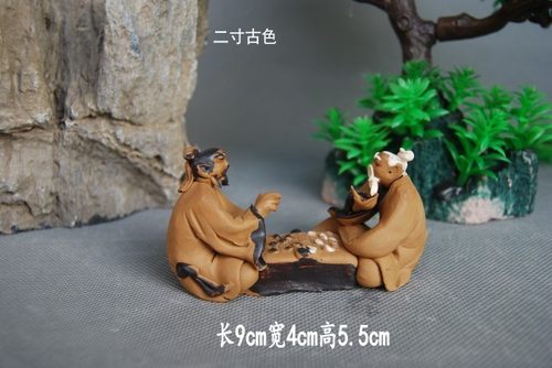 二人围棋对棋公陶瓷小摆件假山山水石山盆景鱼缸配件家居书架摆设-图2