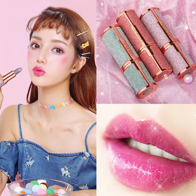 Glitter Matte Temperature Change Lipstick Waterproof Long - 图0