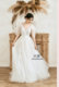 Light wedding dress designer elegant French sleeves with small tail