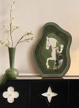 中古风桌面摆件装饰画斗柜玄关床头柜摆台复古艺术小众高级感摆画