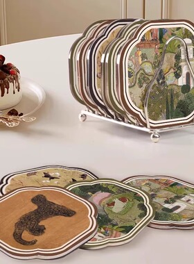 法式复古亚克力隔热垫杯垫餐桌垫