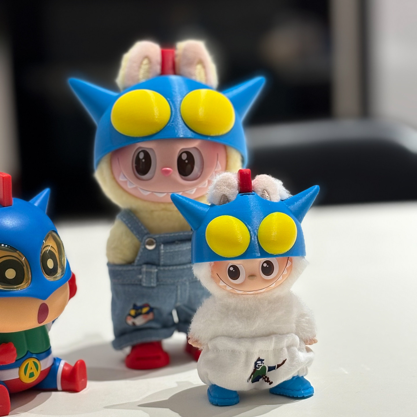 适合1234代labubu挂件娃娃嘎子姐的动感超人帽子有挂绳口耳朵孔,淘宝优惠券,粉丝福利购,淘宝优惠卷