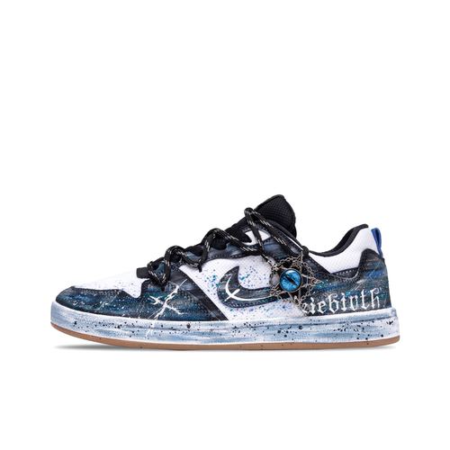 球鞋定制 Nike SB Alleyoop 星辰之眼做旧哥特手绘男女低帮板鞋 - 图3