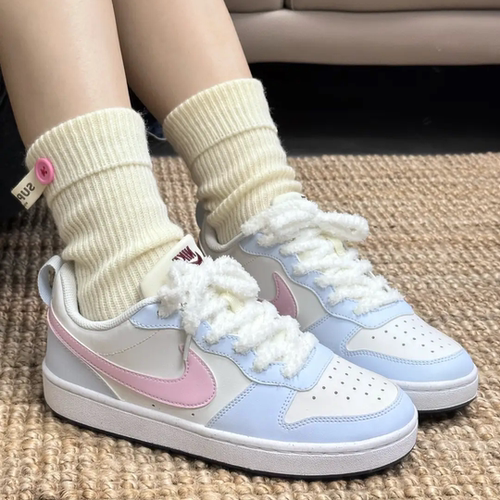 Nike Court Borough 海盐奶泡甜妹可爱情侣温柔百搭女款低帮板鞋 - 图0