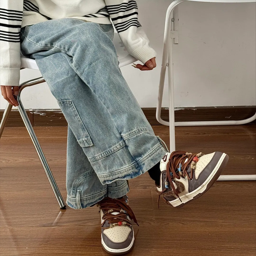 球鞋定制 Nike Dunk Low朽木别秋复古做旧美拉德米褐低帮男女板鞋,淘宝优惠券,粉丝福利购,淘宝优惠卷