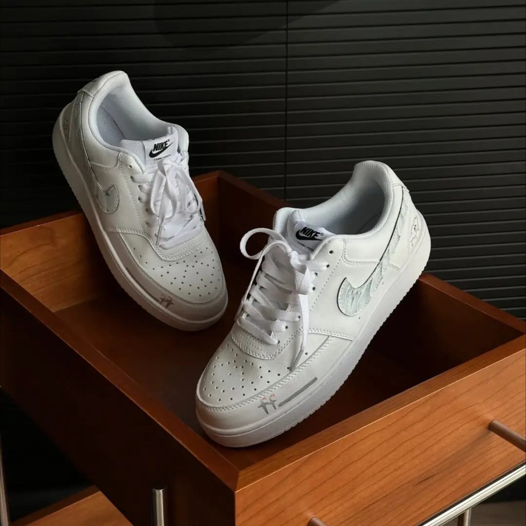 球鞋定制 Nike Court Vision 白月光清新小众复古灰低帮男女板鞋,淘宝优惠券,粉丝福利购,淘宝优惠卷