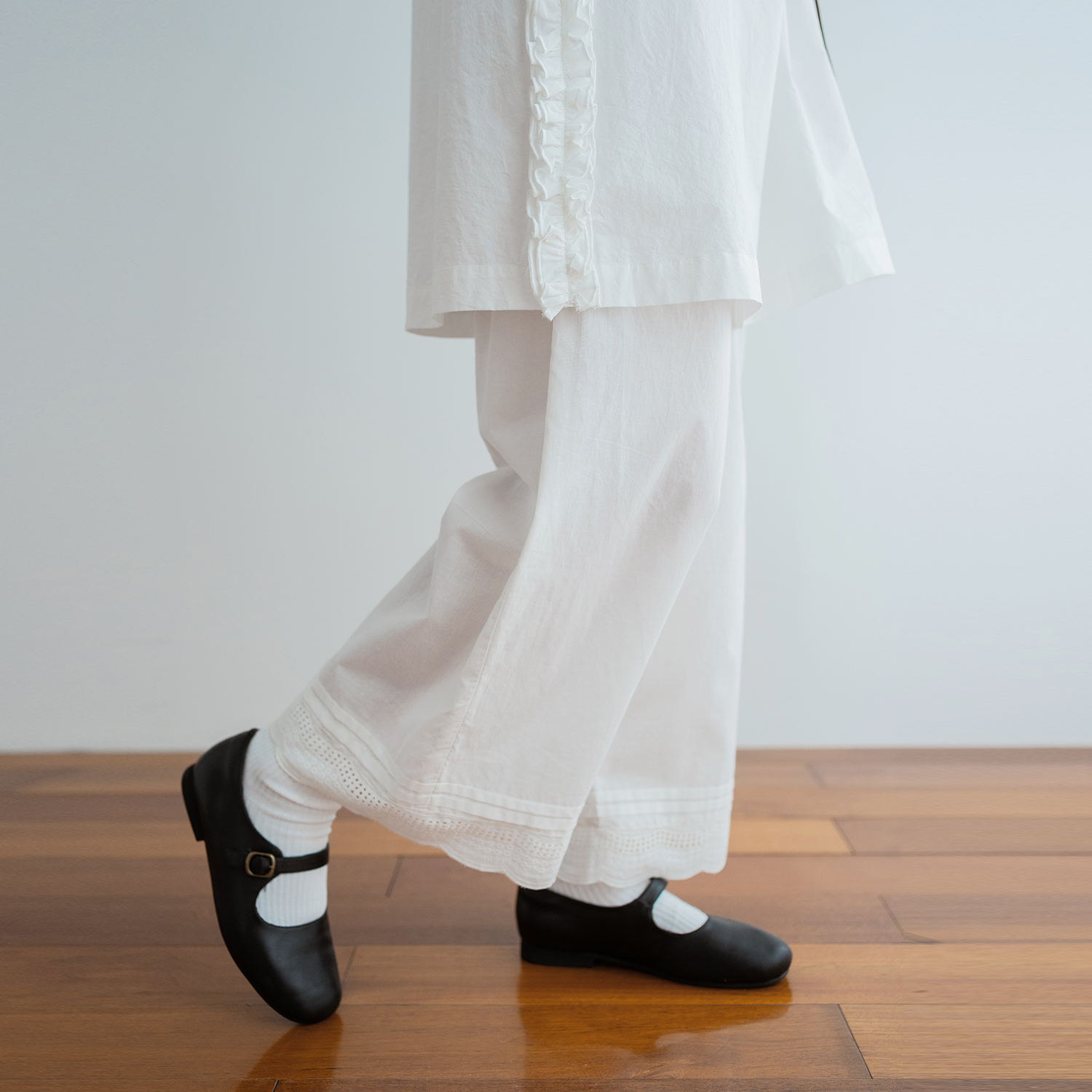 古苔「叠穿衬裤」早秋基础百搭打底裤 日系风小个子叠穿100棉裤子 - 图0