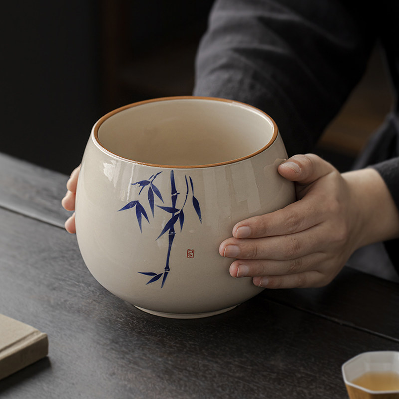 高端茶洗茶渣缸陶瓷建水小大号水盂废水桶烟灰缸茶具配件茶水缸,淘宝优惠券,粉丝福利购,淘宝优惠卷