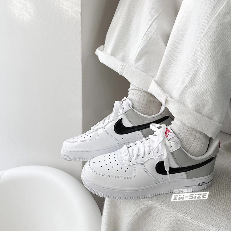 向往体育 Nike/耐克AirForce1女子漆皮AF1空军一号板鞋DQ7570-001 - 图1