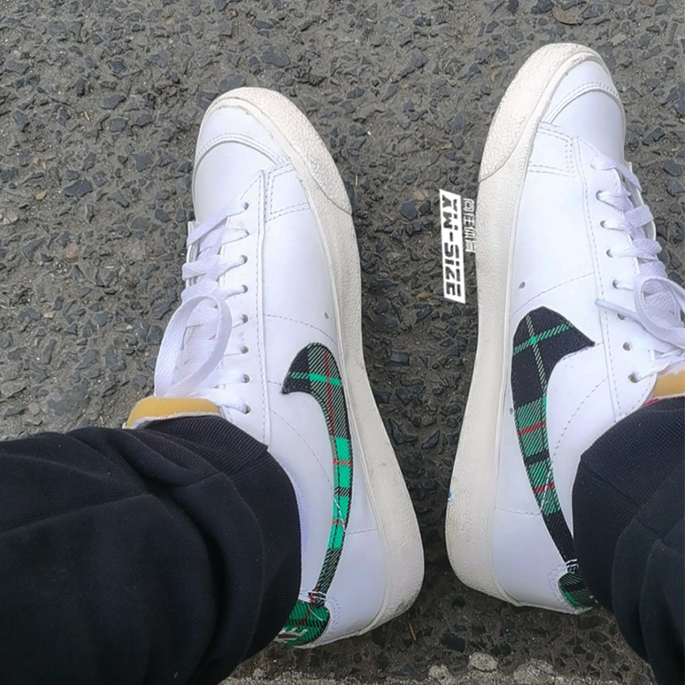 向往体育 Nike/耐克Blazer Low男子开拓者白绿低帮板鞋DV0801-100 - 图2