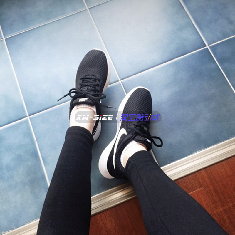 向往体育 Nike/耐克Tanjun男女黑白透气运动鞋 DJ6258-003 812655 - 图1