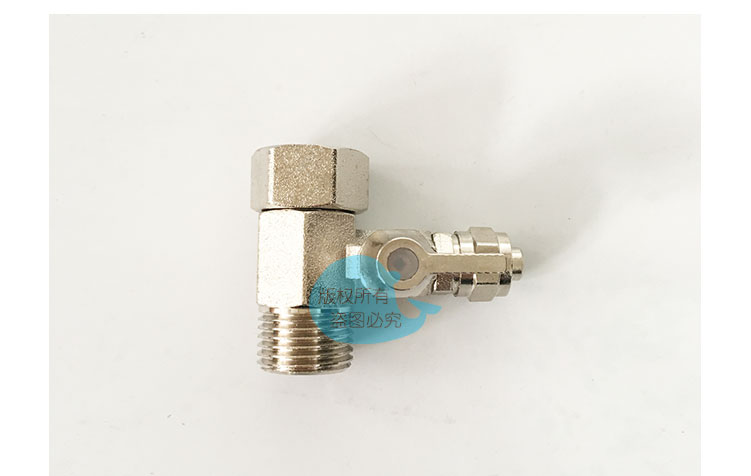 净水器一体球阀净水器4分螺纹转2分快接连体三通开关纯水机耗材 - 图1