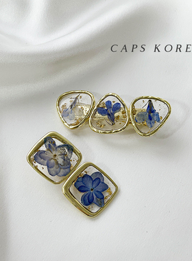 CAPS KOREA｜韩国干花发夹女侧边刘海前额气质小号头顶夹子头饰