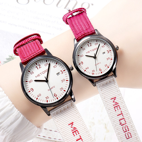 考试专用手表男款女款初高中学生2025新款只看时间石英表防水帆布 - 图0