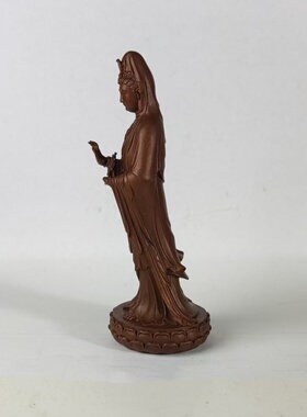 铜陵古铜都铜佛像铜像家居装饰品摆件紫铜南海观音