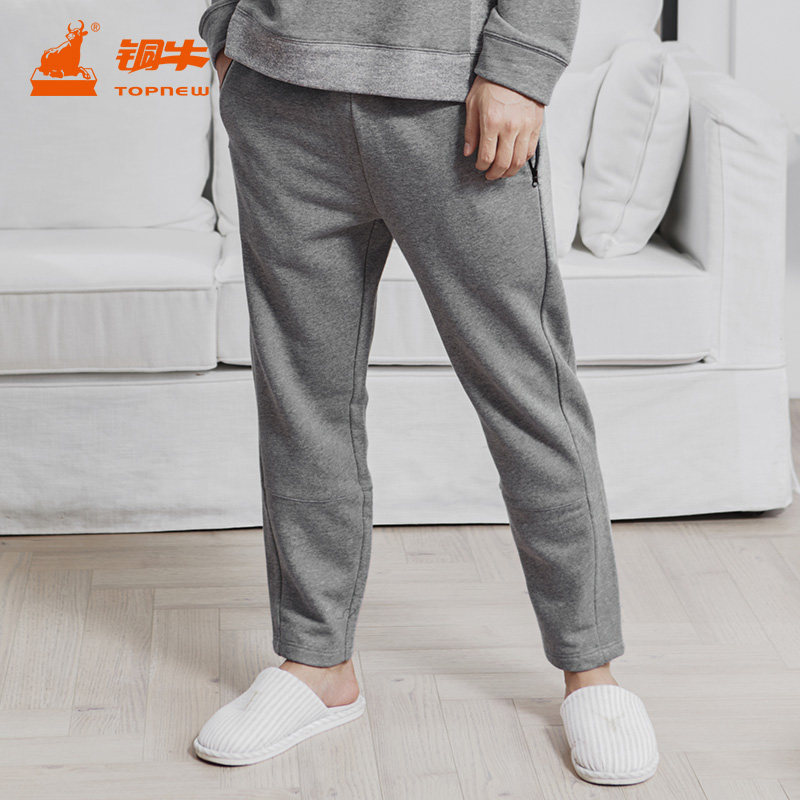 铜牛BLESS系列春秋款九分裤棉磨毛九分男居家下装睡裤NK092,淘宝优惠券,粉丝福利购,淘宝优惠卷