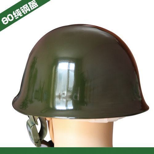 80式钢盔骑行运动战术训练PC塑料圆形轻绿色攀岩安防灾装备头盔帽 - 图2
