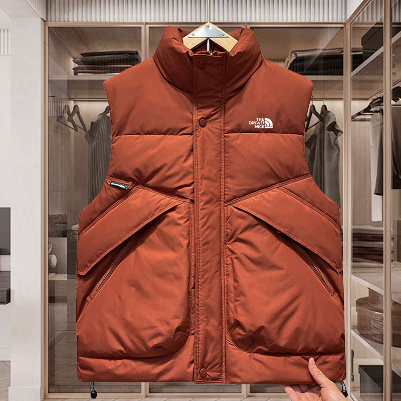 冬季新款男士羽绒马甲立领加厚ins工装马夹情侣休闲保暖坎肩外套,淘宝优惠券,粉丝福利购,淘宝优惠卷