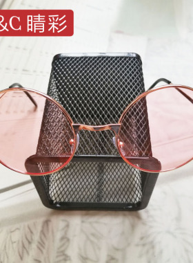 墨镜女优雅韩版潮复古原宿风透明圆形权志龙GD海洋片男式太阳眼镜