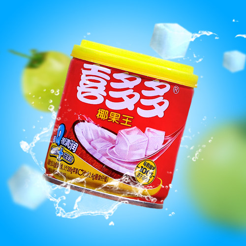 喜多多椰果王水果罐头整箱200克X12罐装椰果饮料夏季饮品糖浆椰果 - 图0