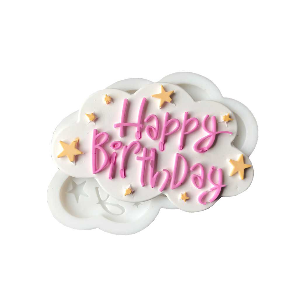英文中文生日快乐插件硅胶字牌巧克力字母翻糖模具蛋糕装饰祝福语