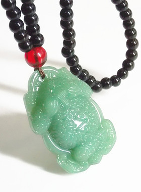 玉髓串珠金蟾蜍礼品挂饰毛衣链