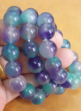 大颗粒七彩手串东海水晶