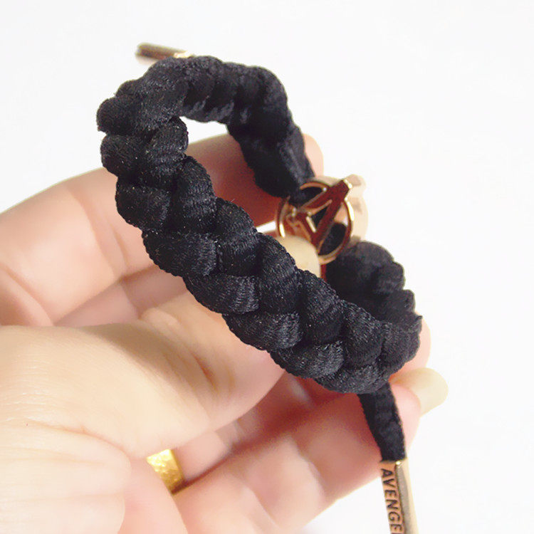 英雄联盟手链经典漫威系列手链黑豹款复仇者联盟超级英雄手工编织鞋带调节手链