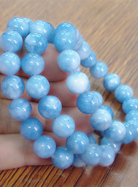 毫米水晶单圈手串冰种海蓝宝