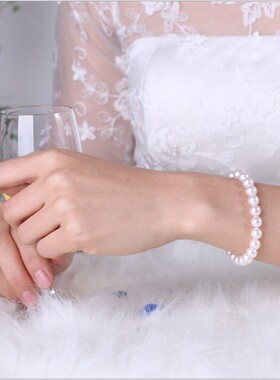 串珠手链 珍珠手链 8MM珠子手链 地摊小商品 2元店弹力手链