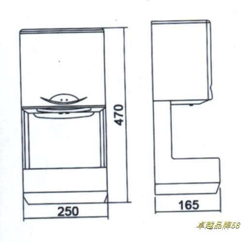 全正品自动感应干手器 墙壁干手机 高速烘手机 交流感应烘手器86 - 图2