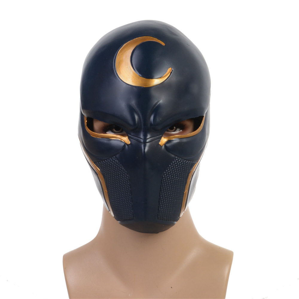 漫威影视道具弯刀月光骑士面具乳胶头套PU月牙镖Moon Knight Mask - 图3