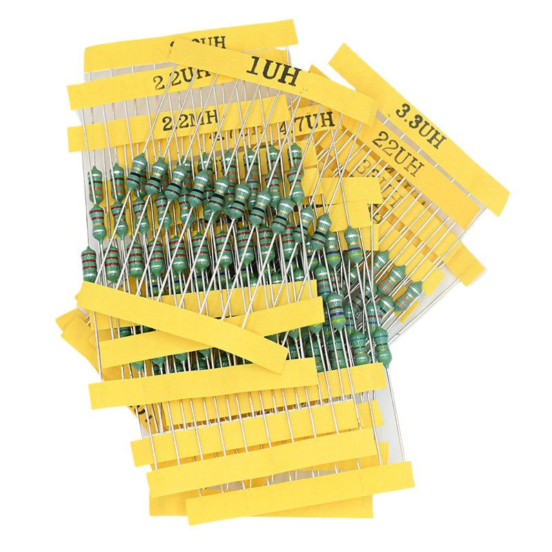 0410色环电感2.2 4.7 10 22 47 100 330 470UH 1MH样品包 电感盒 - 图0