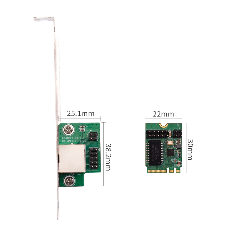 乐扩 M.2(KEY A+E)转有线千兆网卡 RJ45接口 1000M以太网络适配器 - 图2